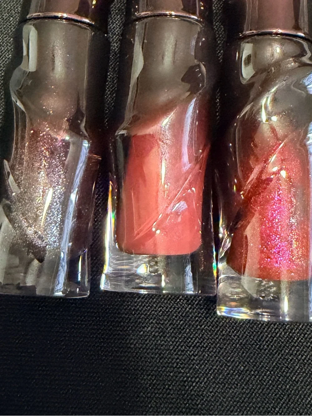 Kaleidos Trio Shimmery Lip Gloss Set  Freefall Pink Marlise Penthouse New FullSz